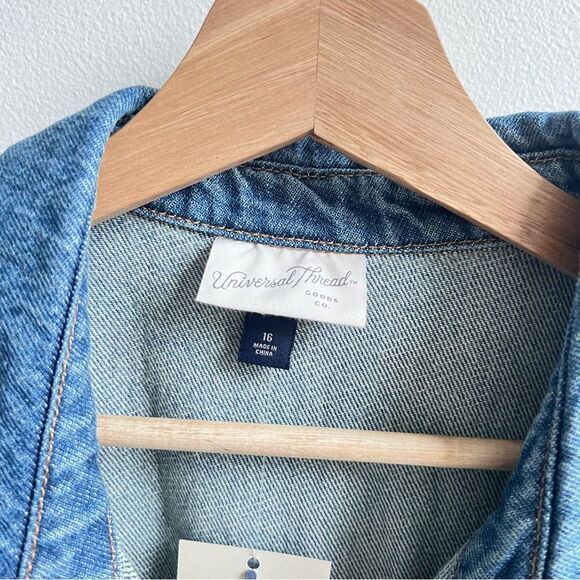 Universal thread Tie-Waist Midi A-Line Dress Indigo Plus size 16 NWT - Picture 5 of 9